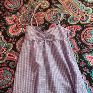 H&M purple checkered dress